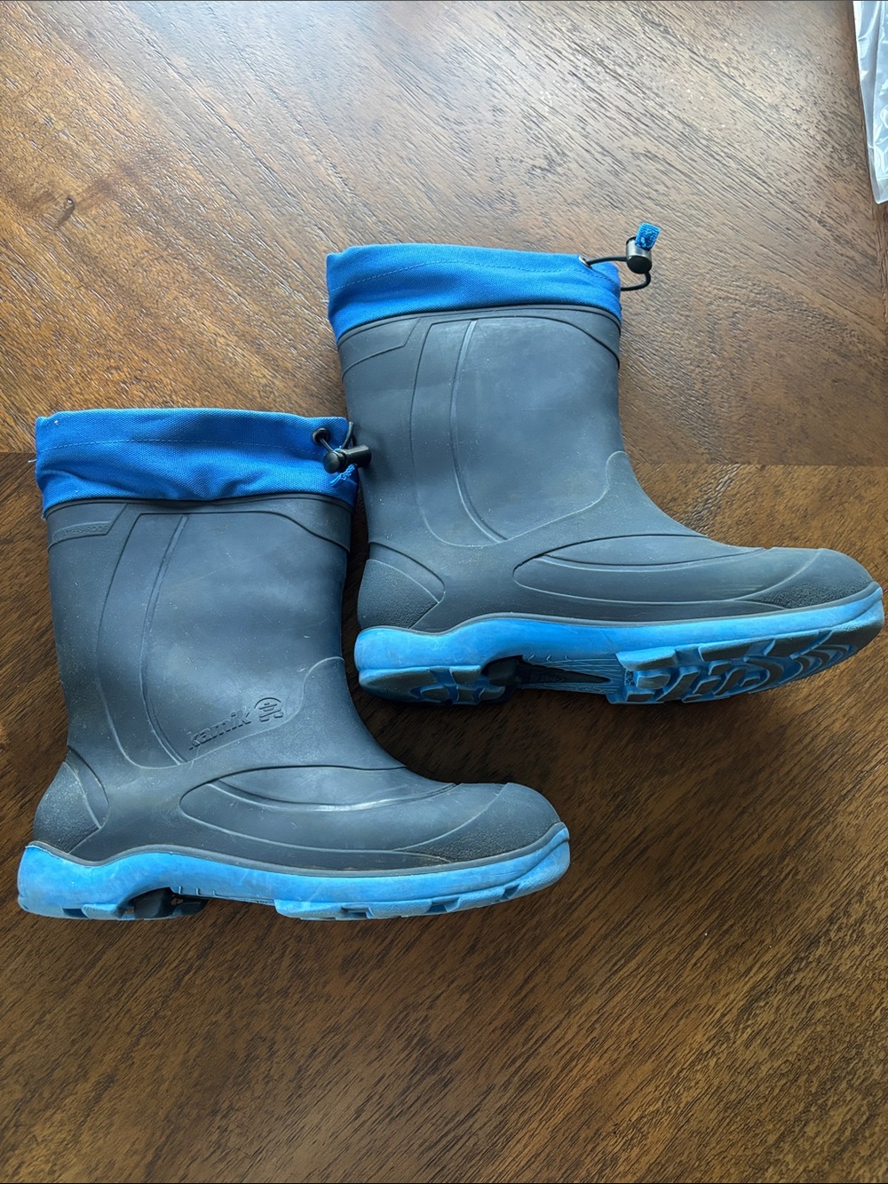 Kamik Black and Blue Waterproof Winter Boots